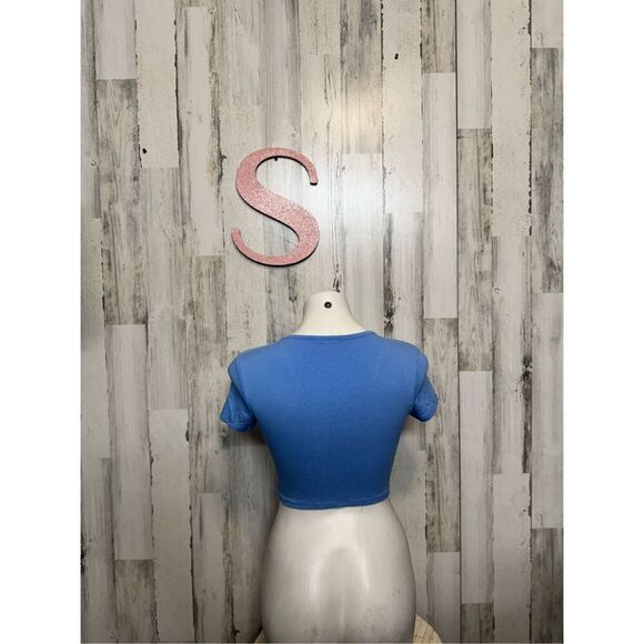 Blue crop top size small - Picture 4 of 5